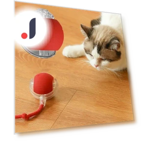Automatic Rolling Ball Toy with Fake Tail — Cat Playthings, RuJia Home Decor