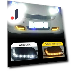 Automotive LED Daytime Running Lights DRL Bulb + Turn Signal — Daytime Running Modules, Rainbow Rain