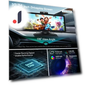 Carplay Android Auto Smart Player Rearview Mirror Dash Cam — Car Installation Essentials, JOHO - CarGear