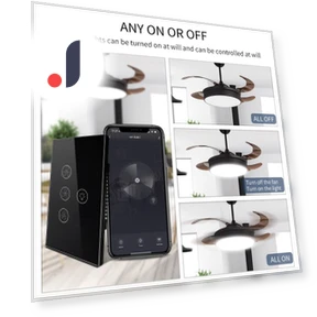Ceiling Fan Light Smart Switch — Ceiling Fan Wall Controls, Cozy Cottage-Relax