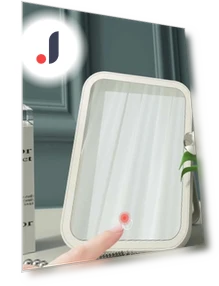 Compact LED USB Makeup Mirror with Touch Screen and Dimming Function — Compact & Travel, AE Selection