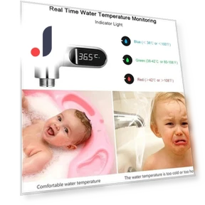 Digital LED Shower Temperature Display — Home Climate Control, Seahorse Home