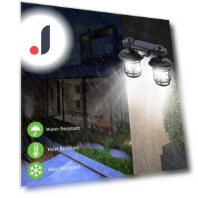 Double Head Solar Pendant Light Outdoor — Garden Illumination, Home Of Auto Parts