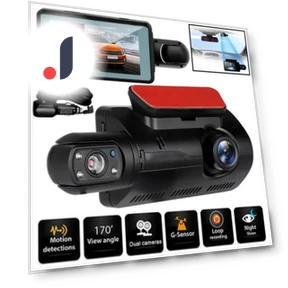 Dual Lens Car Dash Cam — Dashboard Cameras, JOHO