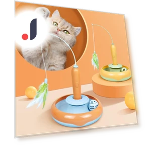 Electric Cat Funny Stick Feather Fishing Rod — Cat Playthings, Pet family bucket