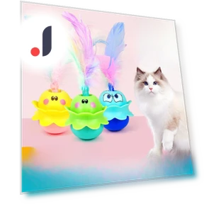Electric Tumbler Feather Automatic Cat Toy — Cat Playthings, Pet family bucket