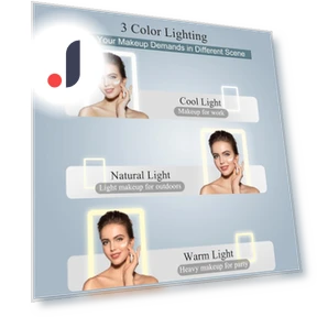 Folding Travel Makeup Mirror with LED Lighting — Compact & Travel, AE Selection