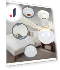 LED Ceiling Fan With Light Remote Control — Ceiling Fans, Rainbow Rain