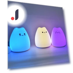 LED Night Light with Soft Silicone Touch Sensor — Night Lights, Rainbow Rain