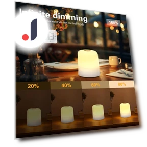 LED Touch Lamp — Desk & Table Lighting, Rainbow Rain