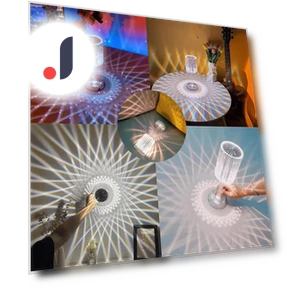 Rechargeable 3D Diamond Crystal Table Lamp — Lighting, Build My Home