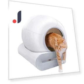 Self-Cleaning Smart Cat Litter Box — Waste Bins, Rainbow Rain