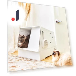 Smart Cat Litter Box — Waste Bins, Rainbow Rain