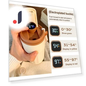 Smart Coffee Thermos with Temperature Display — Travel Drinkware, Cozy Cottage-Relax