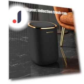 Smart Sensor Bathroom Trash Can — Kitchen Cans, Simple and warm