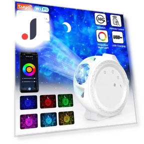 Smart Starry Sky Projector Galaxy Projector — Night Lights, Rainbow Rain