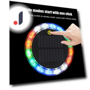 Solar Warning Light with Touch Control — Vehicle Safety Signals, JOHO