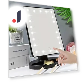 Square Cosmetic Mirror with Light — Compact & Travel, Build My Home