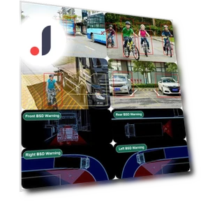 Wireless AHD 9 AI Blind Spot Radar BSD Alarm DVR Recording Split Screen 4-Channel Monitor with IR Camera — Rearview Safety Systems, JOHO - CarGear