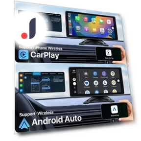 Wireless Carplay Android Auto 4CH Touch Screen Dash Cam Monitor — Rearview Cameras for Cars, JOHO - CarGear