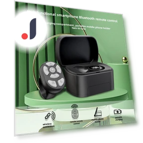 Bluetooth 2-in-1 Ring Stand and Remote Control for Page Turning with Compartment — Protective Covers, Smarter than future