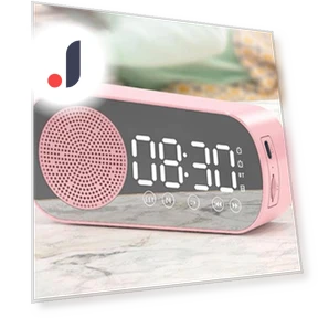 Bluetooth Speaker with Alarm Clock and Smart AI — Portable Audio, Luminaire Lighting Mall