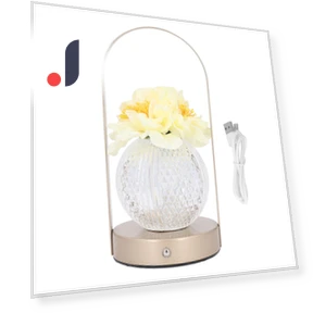 Crystal Flower Lamp with Adjustable Brightness — Overhead Lighting, ZuiyouBeauty1