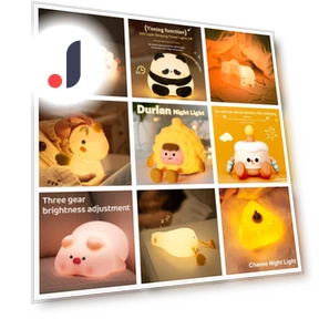 Night Light Cute Style Soft Touch Glows When Tapped Built-in Battery Supports USB Charging For Decor Unpacking — Night Lights, Exquisite goods home furnishing