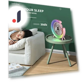 Portable Fan with Colorful Lighting — Portable USB Fans, Luminaire Lighting Mall