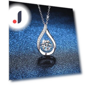 Smart Sterling Silver Necklace with Water Droplets — Smart Jewelry, JEWEL HOME