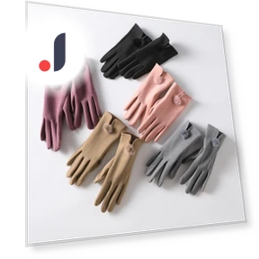 Touchscreen Gloves with Rabbit Fur Lining — Gloves, Female s