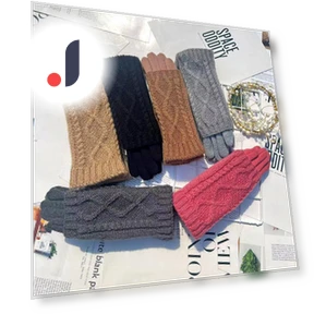 Touchscreen Knit Wool Gloves — Arm Warmers, Female s