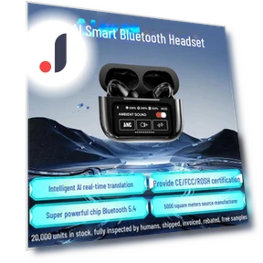 True Wireless Bluetooth Earbuds with Noise Cancellation and Smart Display — Audio Gear, TopSky