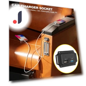 Car Charger QC 3.0 USB PD Type C with Touch Switch — Chargers, Rustic Elegance House