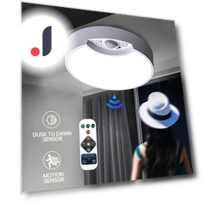 LED Touch Ceiling Light with Motion Sensor — Overhead Lighting, Intelligent Living Hall