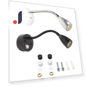 LED Wall Reading Lamp with Flexible Neck — Book Lights, Lntelligent Living Hall