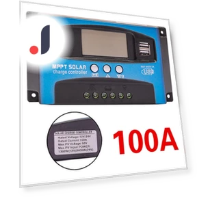MPPT Solar Charge Controller with Dual USB and LCD Display — Chargers, Timeless Home