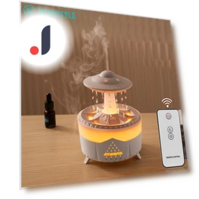 Rotating Rain Humidifier with Color LED Night Light — Air Moisturizers, Lntelligent Living Hall