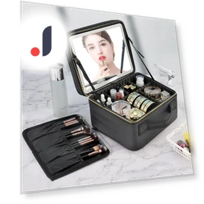 Smart LED Cosmetic Bag with Mirror — Cosmetic Cases, Build My Home