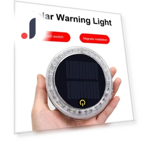 Solar Warning Light with Touch Control — Vehicle Safety Signals, Rustic Elegance House