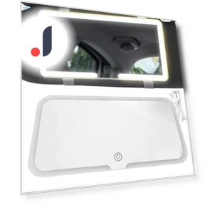 Touch Control Sun Visor Makeup Mirror — Interior Mirrors, Rustic Elegance House