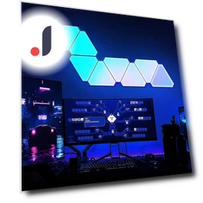 Triangular LED Quantum Lamp RGB Wall Light — Creative Lighting Solutions, Build My Home