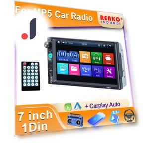 Universal 2 Din 7-inch Touch Screen Stereo Car Radio Multimedia Player — Stereo Receivers, Reakosound