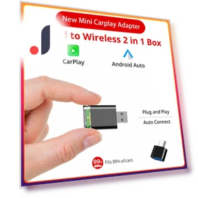 2-in-1 Wireless Carplay and Android Auto AI Box — Stereo Receivers, Vinde Home