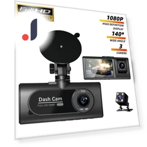 3-channel WiFi Car Dash Camera — Dashboard Cameras, Reakosound