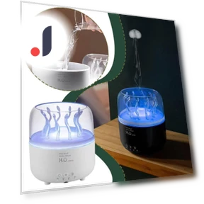 Aromatherapy Device 'Jellyfish', Air Humidifier with Colorful Atmosphere, Light, and Smart Timer Function — Air Moisturizers, Kithchen MR