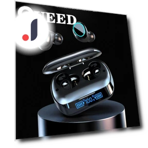 Bluetooth Earbuds with Digital Touch Screen — In-Ear Headphones, QUEED