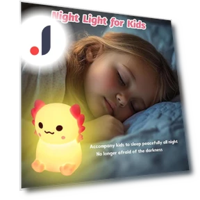 Cute Axolotl Night Light — Night Lights, AE Selection