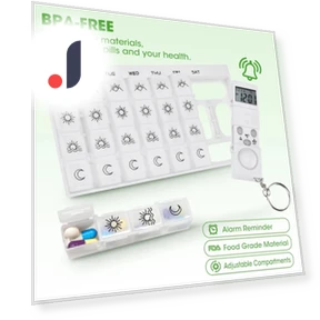 Electronic Timer Pill Organizer — Medication Accessories, Stone Home