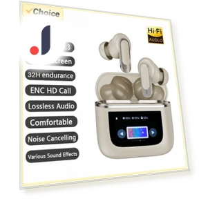 LED Display TWS Earbuds — In-Ear Headphones, Cozy Cottage-Relax